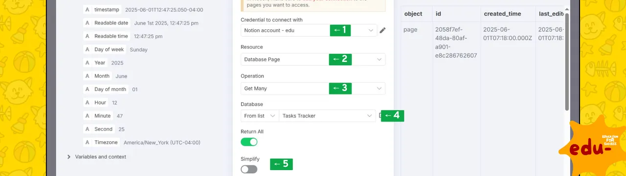 Screen of Notion node